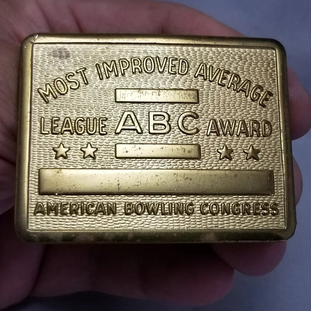 Belt Buckle ABC American Bowling Congress League‎ Award Most Improved Average